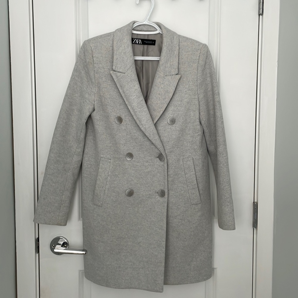 Light Heathered Grey Overcoat